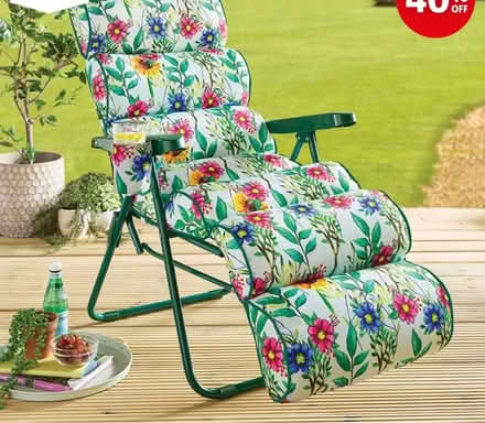 Photo of free Sun lounger and padded cushion (Brimfield, Ludlow) #1