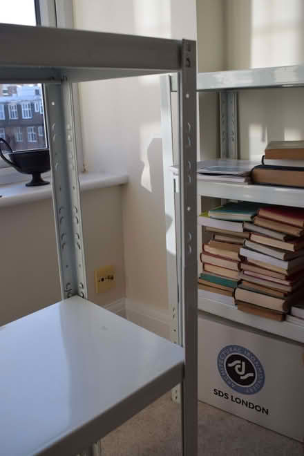 Photo of free White coloured metal shelving units (Surbiton KT6) #2