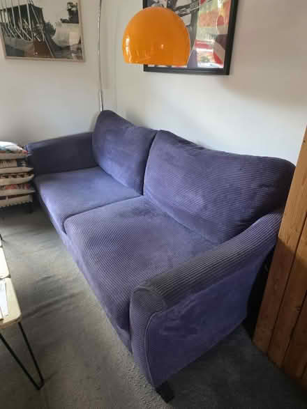 Photo of free Purple three seater sofa (EN3) #1