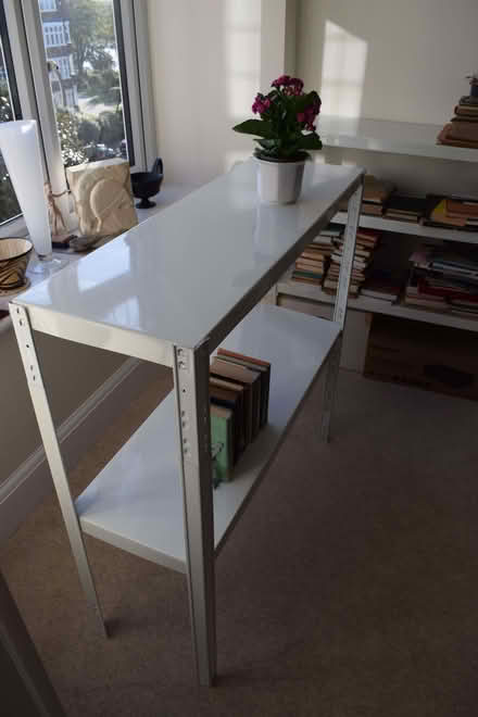 Photo of free White coloured metal shelving units (Surbiton KT6) #1