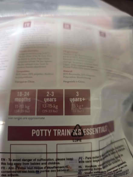 Photo of free 3x potty training pants 3+ yrs (Woking GU21) #2