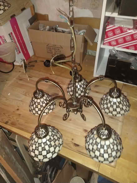 Photo of free two modern, vintage style 5 light "chandeliers" 1fixed 1hang (St Austell PL25) #1