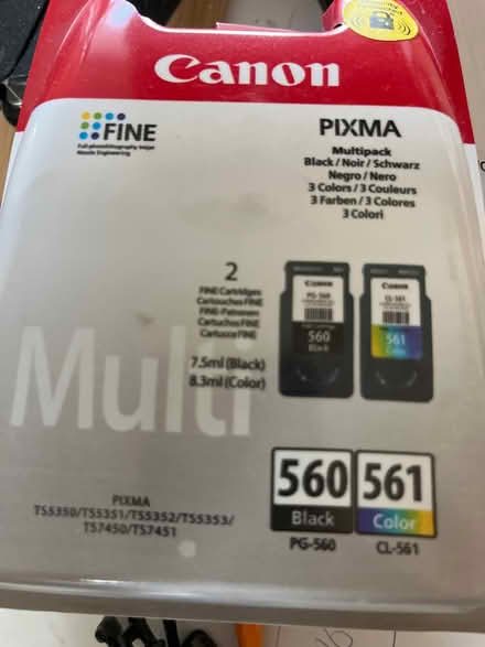 Photo of free Canon 560/561 printer ink (Derby, DE1) #1