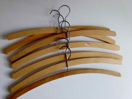 Photo of free 7 wooden hangers (RG30) #1