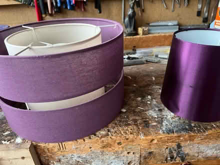 Photo of free Plum lampshades and curtains (Kelvedon CO5) #1