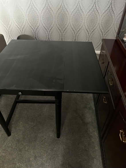 Photo of free Drop leaf table and two chairs (Consett) #4