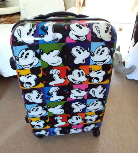 Photo of free Mickey Mouse Hard shell zipped pull along suitcase (Bingham NG13) #1
