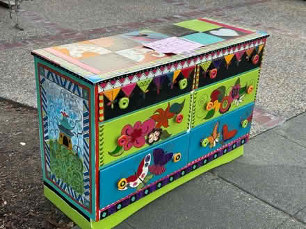 Photo of free hand painted chest of drawers (Near San Antonio and el Camino) #2