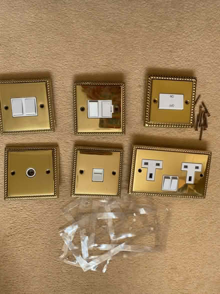 Photo of free A Box of Brass sockets - plug/light etc (King's College Playing Fields HA4) #1