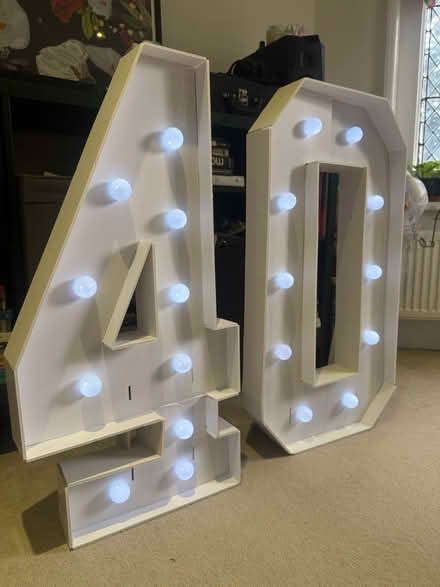 Photo of free 40th Birthday Light Up Sign (W5) #3