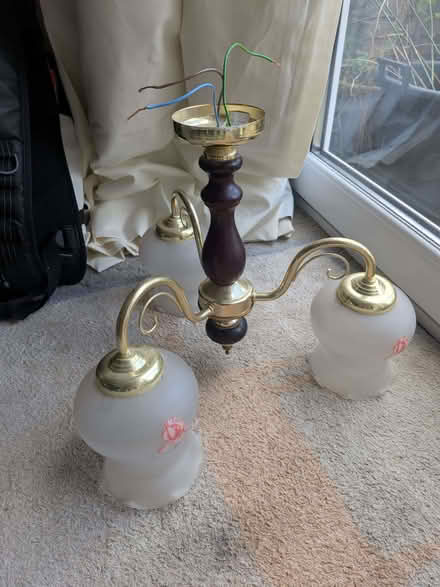 Photo of free Poole lighting lamps glass shades (Chichester PO19) #1