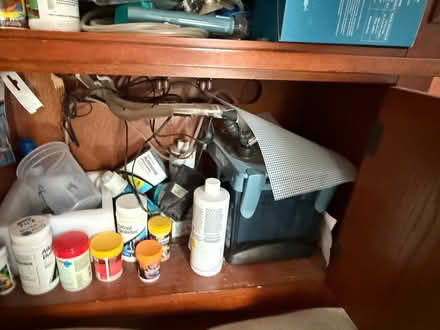 Photo of free Aquarium cabinet and misc supplies (Palfrey St, Whitney Hill) #2