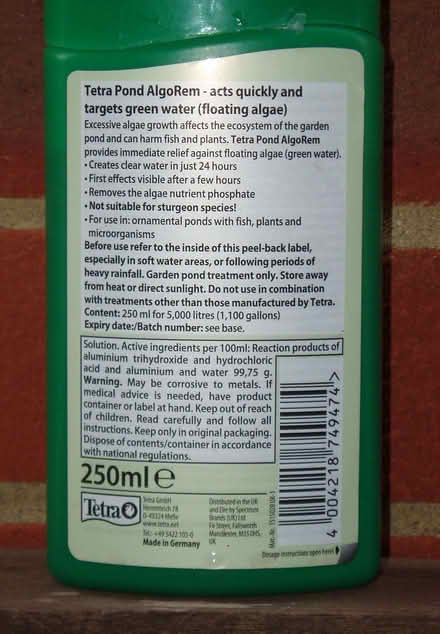 Photo of free Pond Clear - Tetra AlgoRem (Down Barn SP4) #2