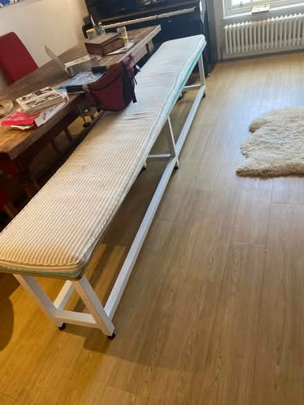 Photo of free Long bench with cushion (Stratford, E15) #1