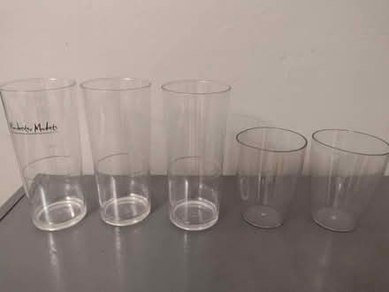 Photo of free Plastic cups, clear x 5 (Ashton-U-Lyne OL6) #1