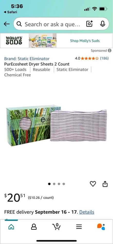 Photo of free Reusable Dryer sheets (Berkeley) #2