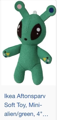Photo of IKEA alien soft toy 10 c ish (De561ej belper) #1