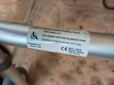 Photo of free Wheeled walking frame (Woodley RG5) #4