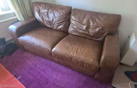 Photo of free Contemporary leather Settee (Mumbles SA3) #1