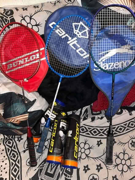 Photo of free 3 racquets + shuttlecocks (Camberwell SE5) #1