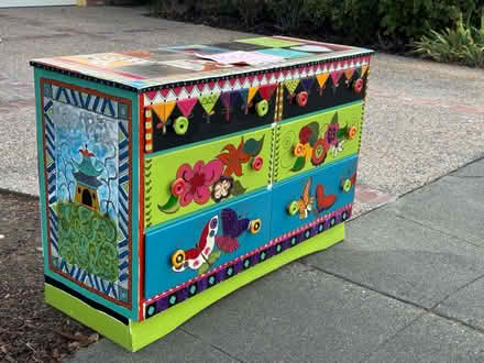 Photo of free hand painted chest of drawers (Near San Antonio and el Camino) #1