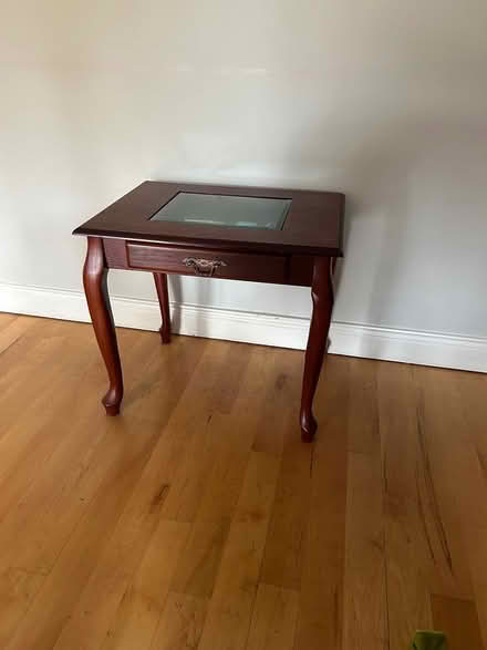 Photo of free Hardwood side table with drawer (Clontarf) #1