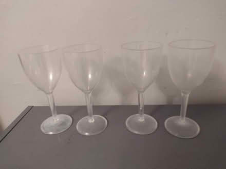 Photo of free Plastic wine glasses x 4 (Ashton-U-Lyne OL6) #1