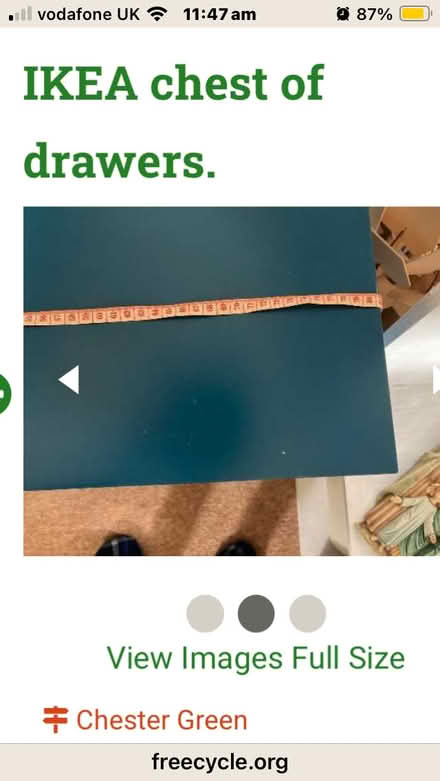 Photo of free IKEA chest of drawers (Little Chester DE1) #3