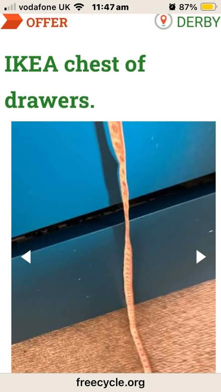 Photo of free IKEA chest of drawers (Little Chester DE1) #4