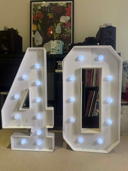 Photo of free 40th Birthday Light Up Sign (W5) #1