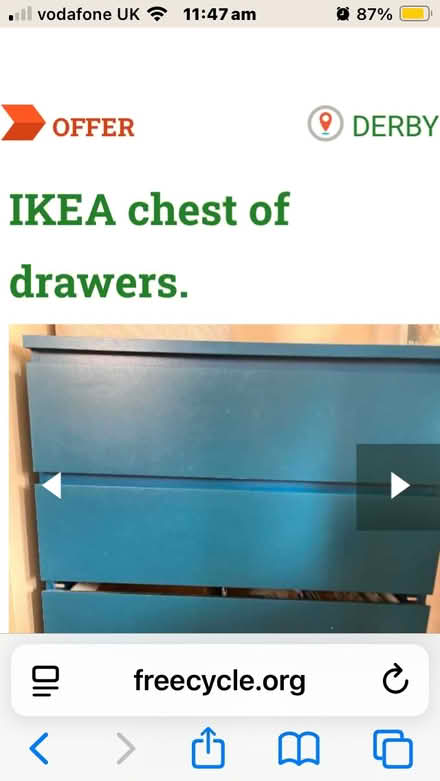 Photo of free IKEA chest of drawers (Little Chester DE1) #2