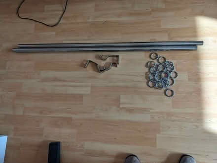 Photo of free Metal extendable curtain pole brackets and rings (Hazlemere HP15) #1