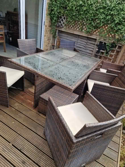 Photo of free 6 seater ratan garden set (Hersham KT12) #1
