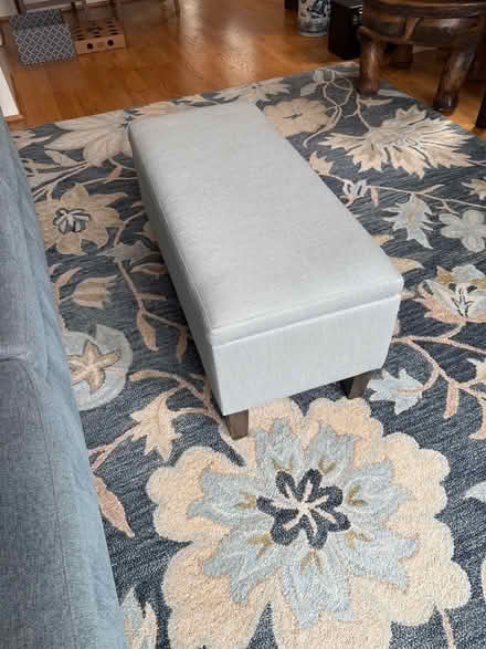 Photo of free Upholstered storage ottoman & tray (Logan Circle area) #1
