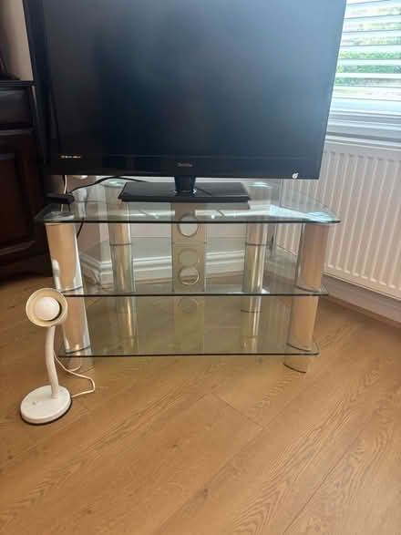Photo of free TV Stand - clear glass (Lawley TF4) #2