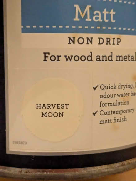 Photo of free Two tins cream coloured matt paint (Teddington) #1