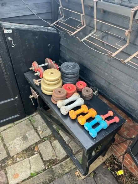 Photo of free Various weights from shed (Hove BN3) #1