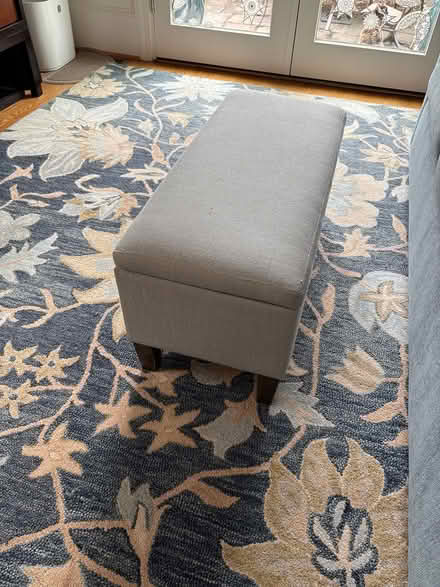 Photo of free Upholstered storage ottoman & tray (Logan Circle area) #4