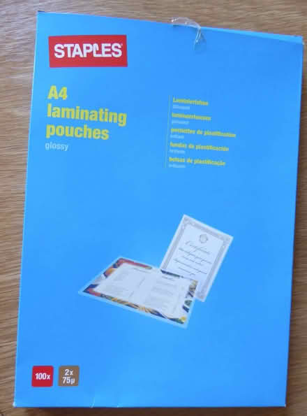 Photo of free Laminate pouches (Corfe Mullen BH21) #1