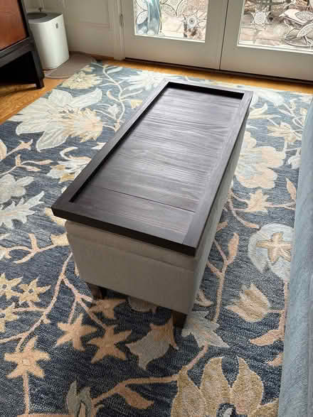 Photo of free Upholstered storage ottoman & tray (Logan Circle area) #3