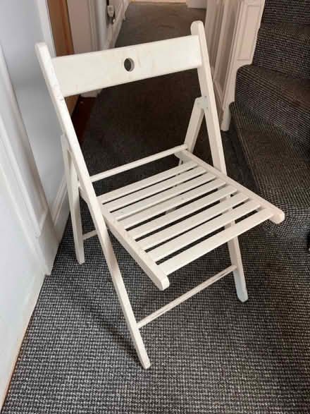 Photo of free White folding chair (Harwich, CO12) #1