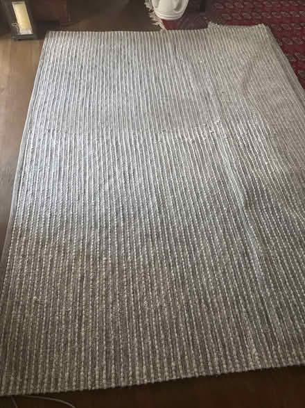 Photo of free 8’X10’ rug gray & white (Ross) #1