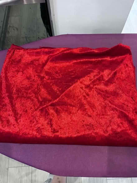 Photo of free Red velvet material (Leatherhead KT22) #1