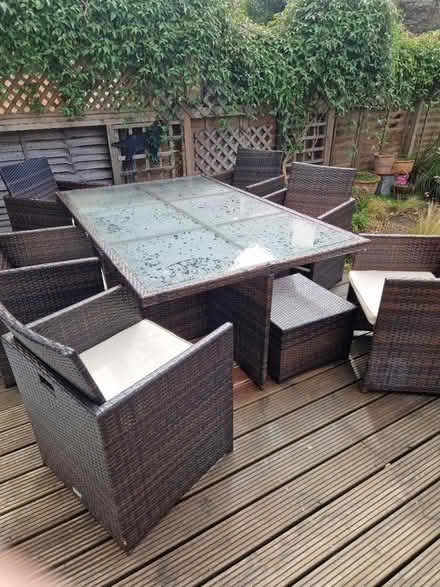 Photo of free 6 seater ratan garden set (Hersham KT12) #3
