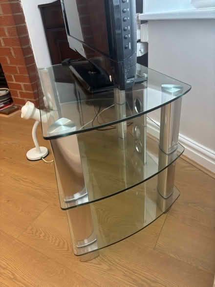 Photo of free TV Stand - clear glass (Lawley TF4) #1