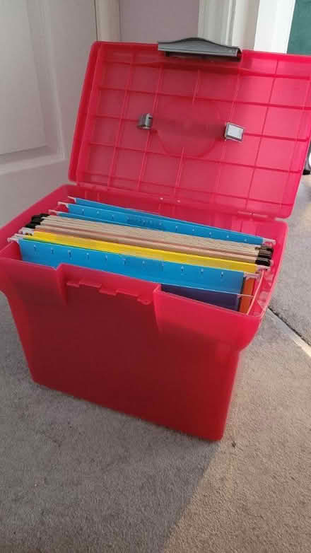 Photo of free A4 file box with dividers (Morden (near Ravensbury Park)) #1