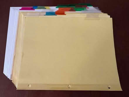 Photo of free Miscellaneous loose-leaf dividers (Swarthmore) #1