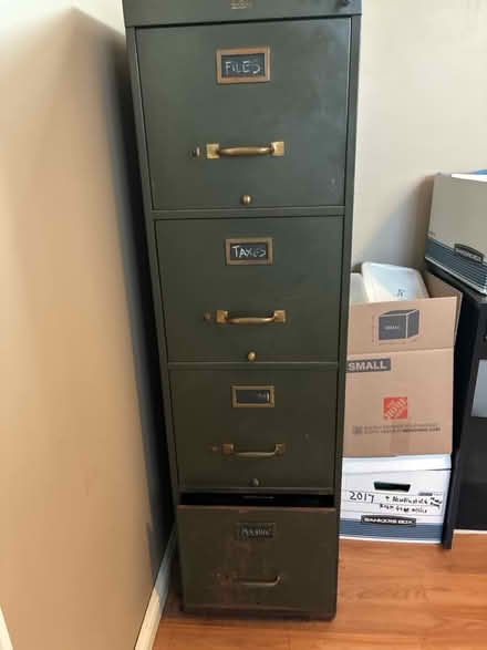 Photo of free File cabinet and recliner couch (Meadow lane) #3