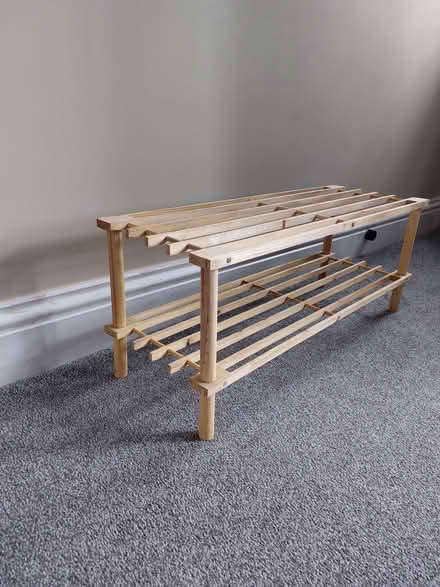 Photo of free 2 level wooden shoe rack (Southsea PO4) #2