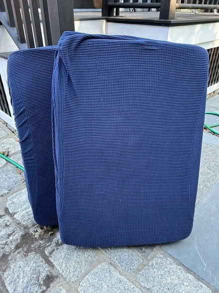Photo of free (2) Foam Cushions w/ Covers (Metrowest Boston) #1